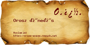 Orosz Éneás névjegykártya